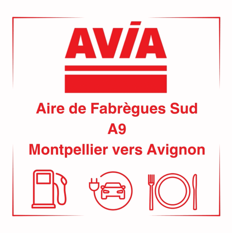 Entre Montpellier et Avignon sur l’A9, l’aire de Montpellier Fabrègues Sud