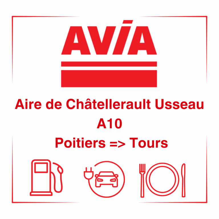 Située entre Poitiers et Tours, l’aire de Châtellerault Usseau vous accueille sur l’autoroute A10.