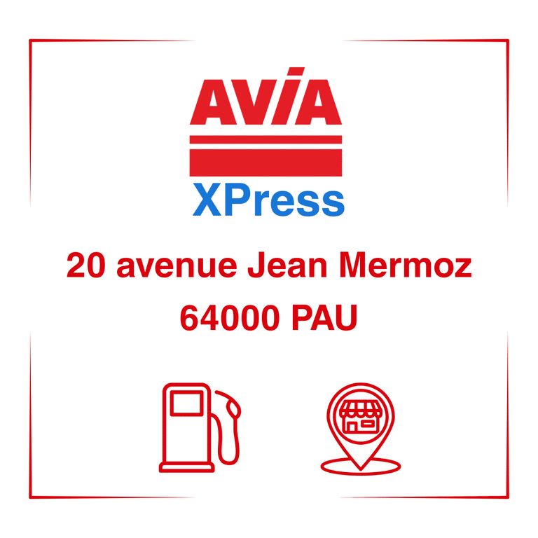 Notre station AVIA XPress & La Panetière au 20, avenue Jean Mermoz 64000 Pau.