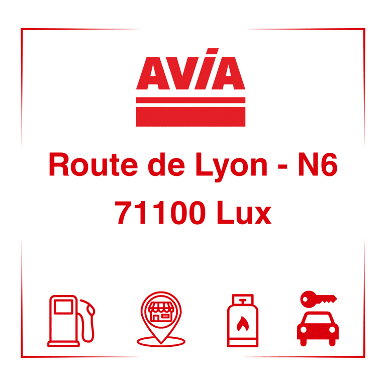 Notre station AVIA, sur la N6, située route de Lyon 71100 Lux